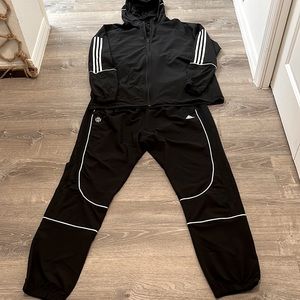 Adidas Full Zip Hoodie Jacket Pants Sweatpants Set XL L